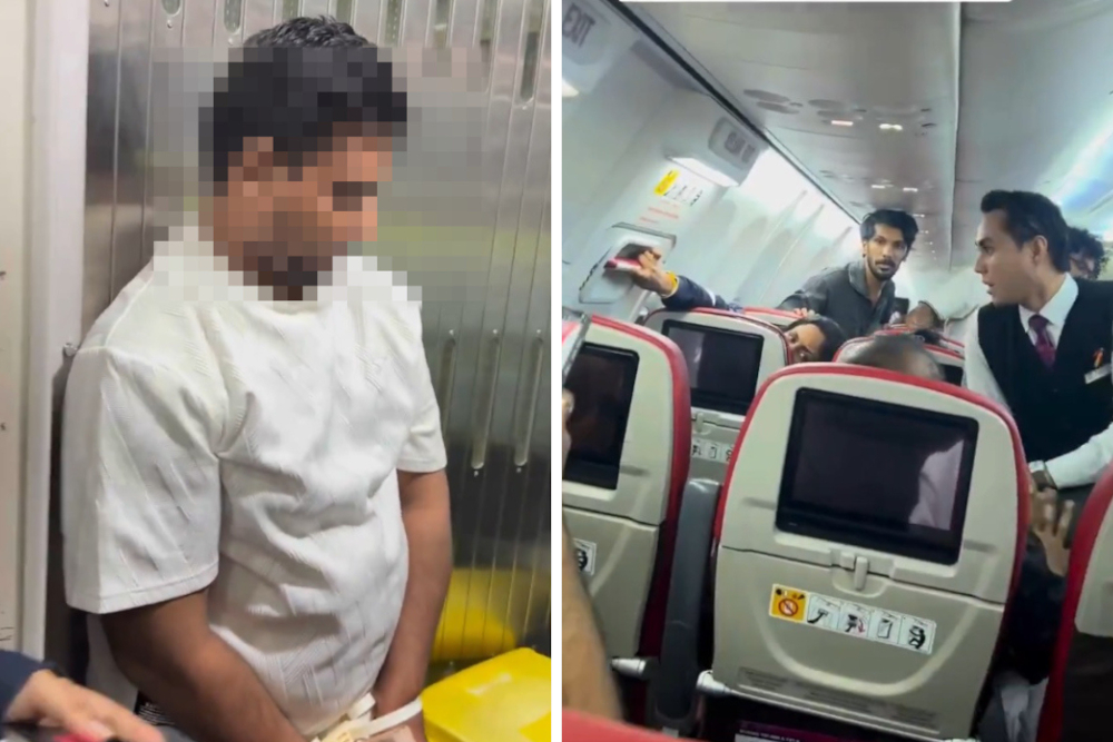 Man arrested after trying to open Batik Air emergency door at 9,144m on flight from Malaysia to India The man was arrested after the aircraft landed at Kochi International Airport on suspicion of criminal intimidation, failure to comply with safety instructions and endangering public safety. — Screengrab from X/zafran | weddingtemplate | takaful