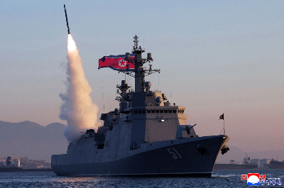 North Korea fires ballistic missile towards Japan ahead of US-South Korea drills The North Korean destroyer Choe Hyon conducts a test-fire of a missile at an undisclosed location in North Korea on April 12, 2026. — AFP pic
