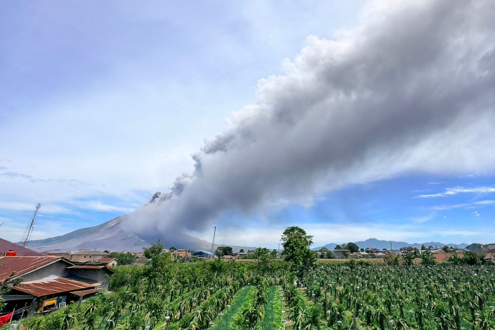 Malaysians urged to stay vigilant as Mount Sinabung erupts, flights disrupted, thousands evacuated This handout picture taken and released on August 31, 2026 by Indonesia’s Centre for Volcanology and Geological Hazard Mitigation shows volcanic ash billowing from Mount Sinabung after an eruption in Karo, North Sumatra. — AFP pic/Indonesia’s Center for Volcanology and Geological Hazard Mitigation