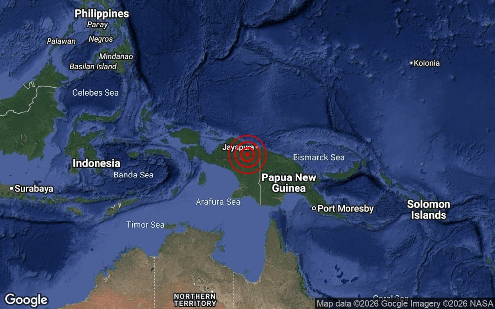 Two earthquakes strike Indonesia and the Philippines The Malaysian Meteorological Department (MetMalaysia) said a 5.3-magnitude earthquake was detected in West Papua, Indonesia, at 8.04am today. — Picture from Facebook/MetMalaysia