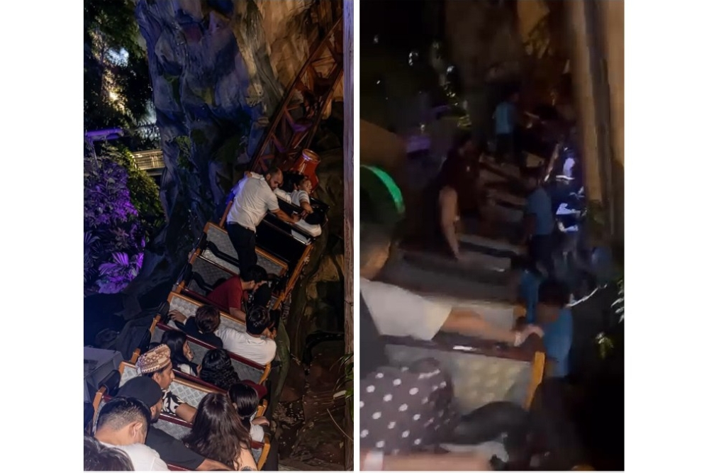 Sunway Lagoon says all injured guests discharged, keeps roller coaster closed pending probe The roller coaster attraction involved in the August 22, 2026 incident at Sunway Lagoon theme park in Subang Jaya, which is believed to have stopped abruptly after failing to move forward during a ride, remains closed while investigations are ongoing. — Screengrabs via Facebook/Warga Wilayah