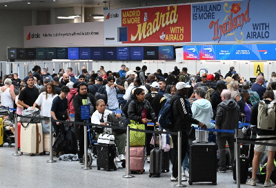 FlightRadar24 reports 177 cancellations, cyberattack ruled out as UK travellers suffer ongoing chaos UK travellers faced more misery on September 9, with more than 150 flights scrapped across the country. — AFP pic
