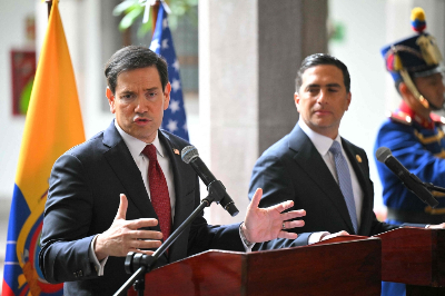 Rubio defends US strikes on suspected drug boats, vows to fight cartel ‘cancer’ US Secretary of State Marco Rubio and Ecuador’s Foreign Affairs Minister Roberto Kury give a press conference at Carondelet Palace in Quito on September 9, 2026. — AFP pic