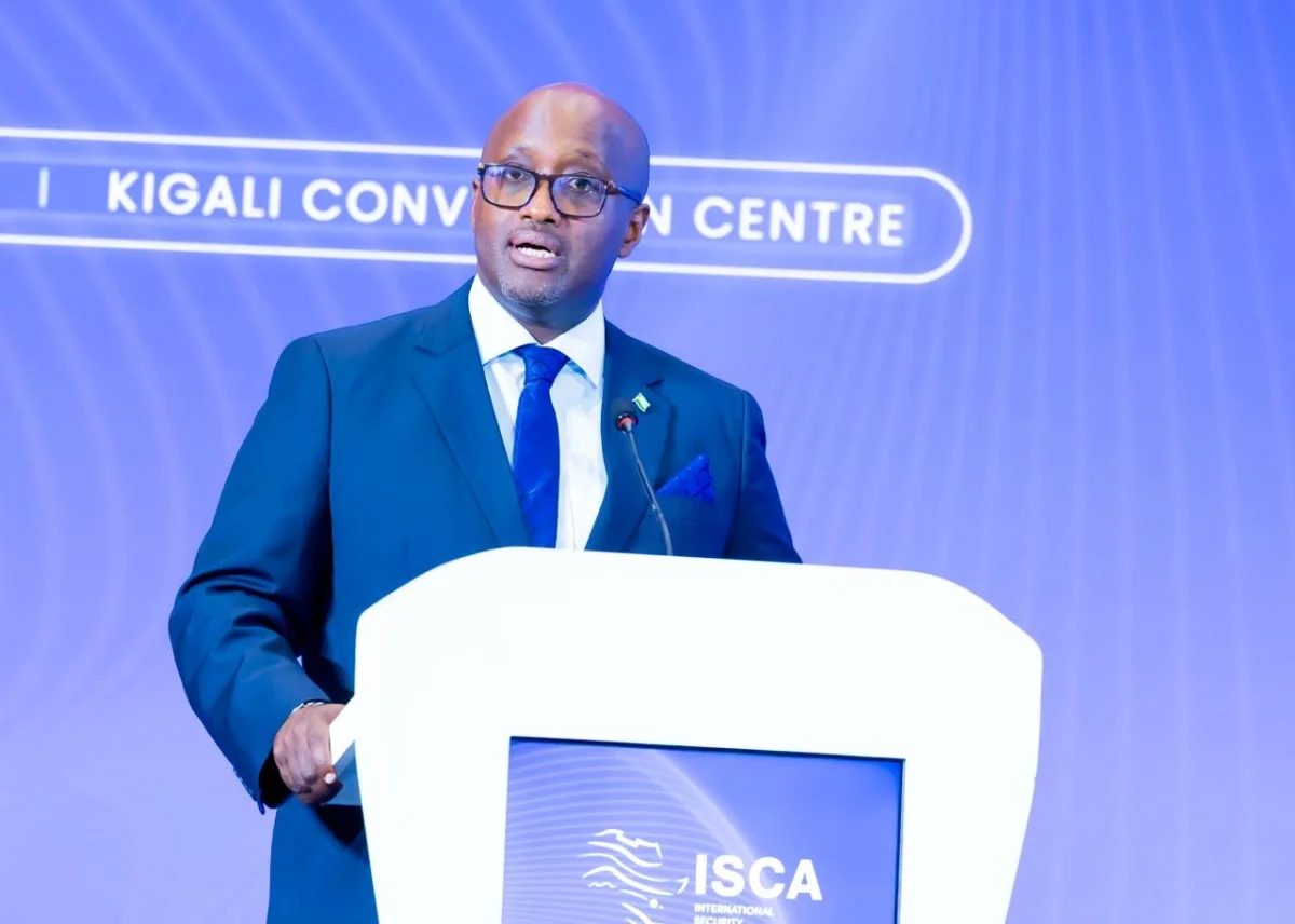Minister of Foreign Affairs Olivier Nduhungirehe delivers his remarks at the International Security Conference on Africa (ISCA) High-Level Discussion opened in Kigali on Wednesday, August 12. Minister of Foreign Affairs Olivier Nduhungirehe delivers his remarks at the International Security Conference on Africa (ISCA) High-Level Discussion opened in Kigali on Wednesday, August 12.