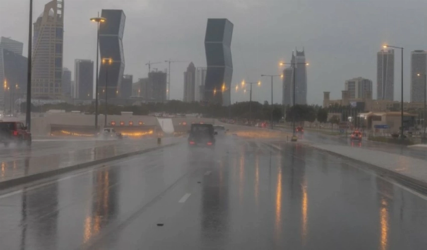 هطول أمطار غزيرة في العاصمة القطرية.