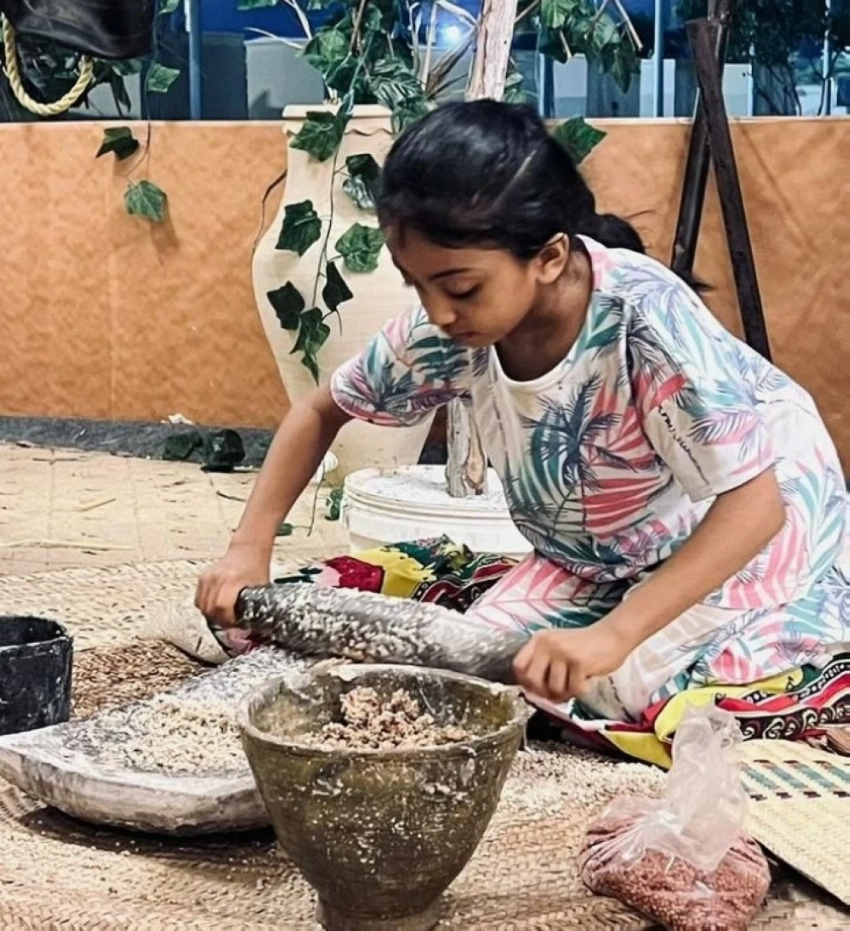 «هذه جازان».. طفلات يرتدين الأزياء التراثية ويحيين ذكريات الماضي