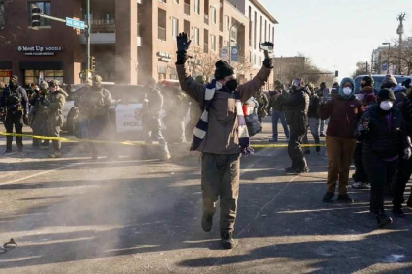 أحتجاجات في مينيسوتا الأمريكية من قبل مهاجرين (إ ب أ)