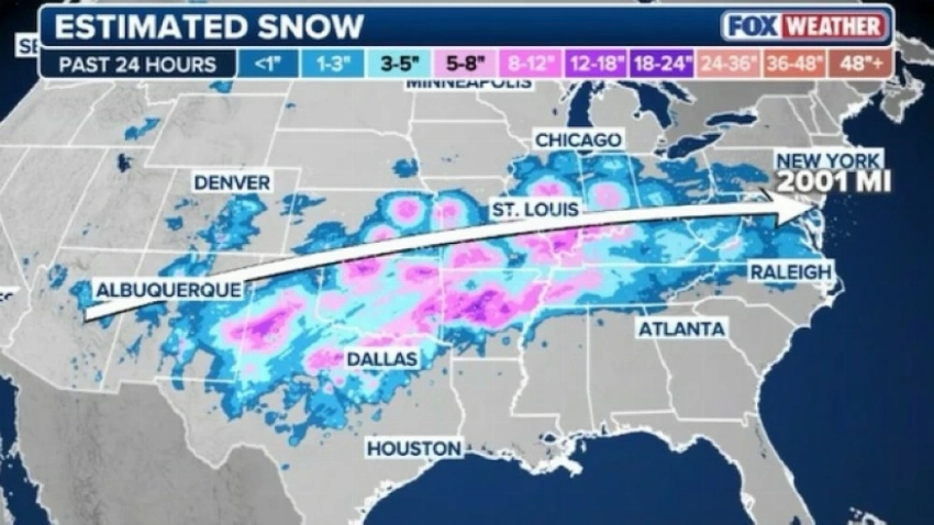 عاصفة تاريخية تلغي آلاف الرحلات وتقطع الكهرباء عن مئات الآلاف في أمريكا