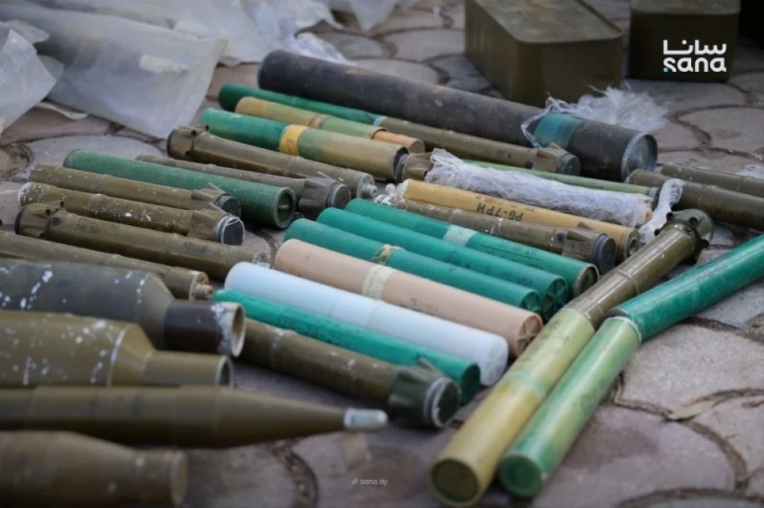 الأسلحة المضبوطة.