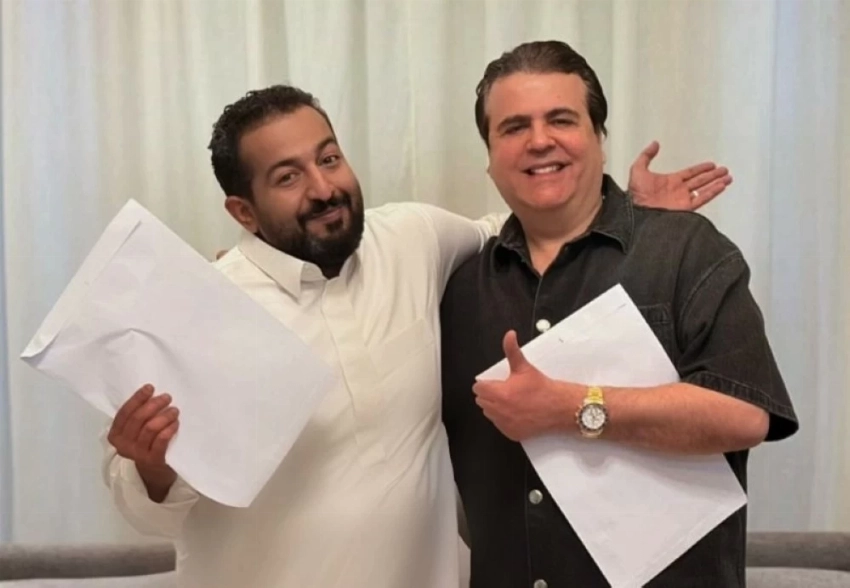 Saudi artist Ibrahim Al Hajjaj and Lebanese producer Jamal Sinan