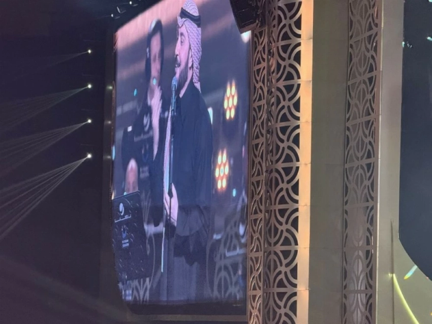 ماجد المهندس في المؤتمر الصحفي