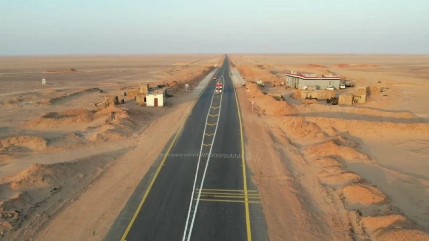 طريق العبر الذي جرى إنجازه في المرحلة الأولى والثانية.