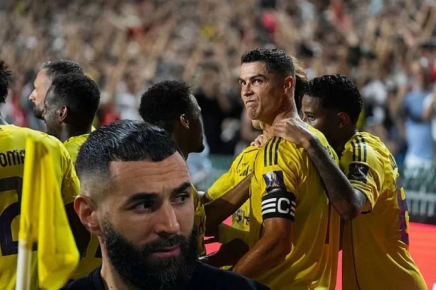 بنزيما يمازح رونالدو برسالة.. والبرتغالي غاضب!