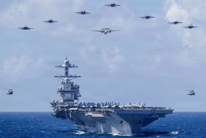 واشنطن ترسل أكبر حاملة طائرات في العالم، «جيرالد فورد» USS Gerald R. Ford، نحو إيران.