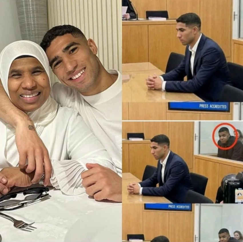 والدة أشرف حكيمي تنهار بالبكاء في المحكمة.. ومبابي يحضر دعماً له