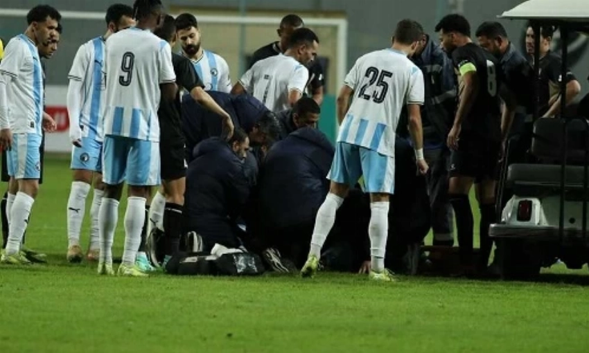 «بلع لسانه».. سقوط مروع للاعب مصري