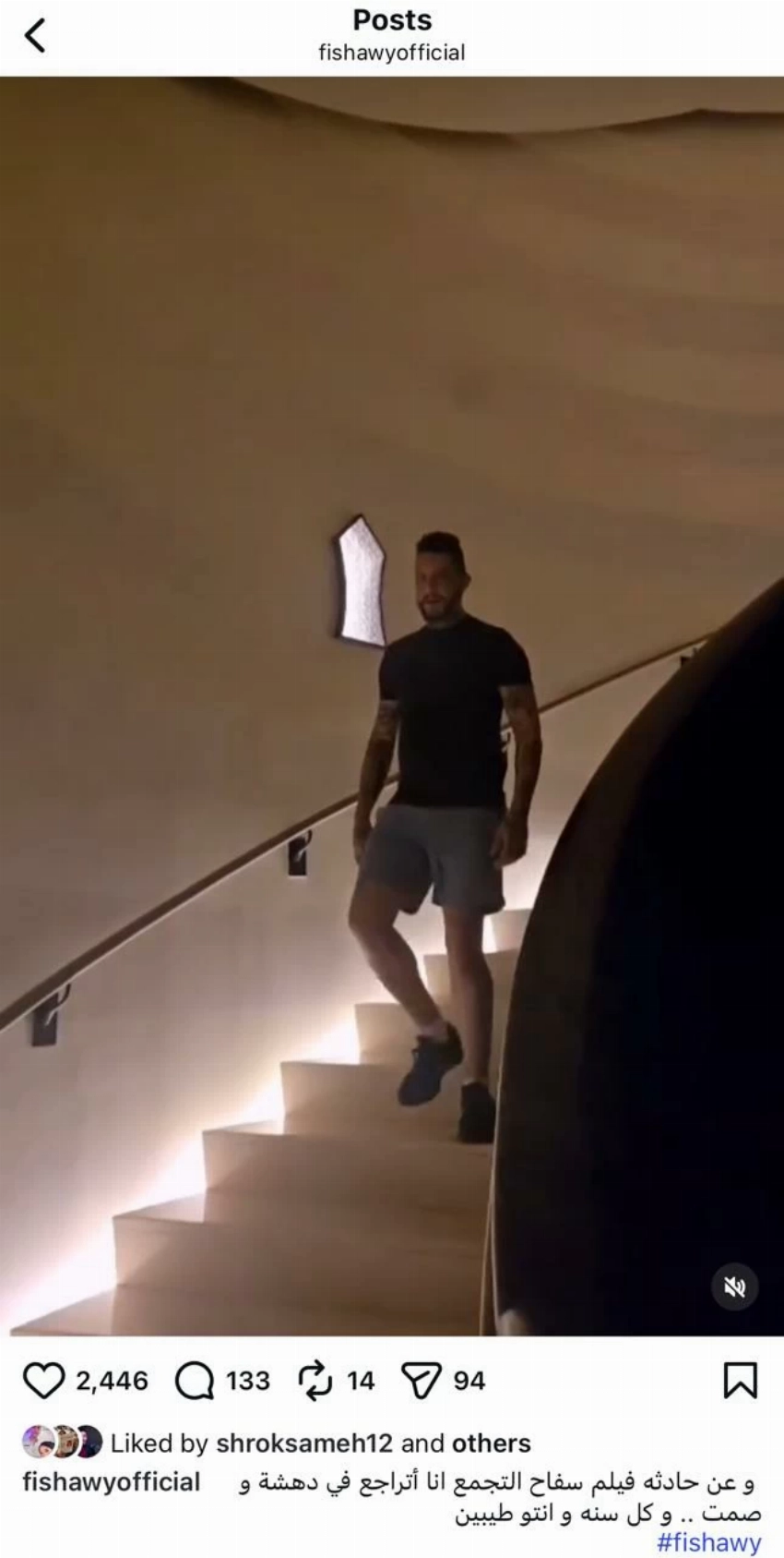 منشور الفنان المصري أحمد الفيشاوي