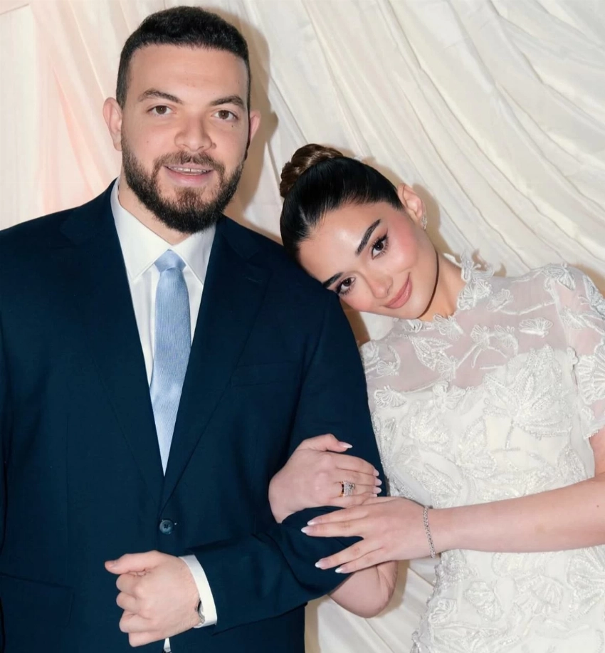 الفنانة المصرية ملك زاهر والسيناريست المصري شريف الليثي.