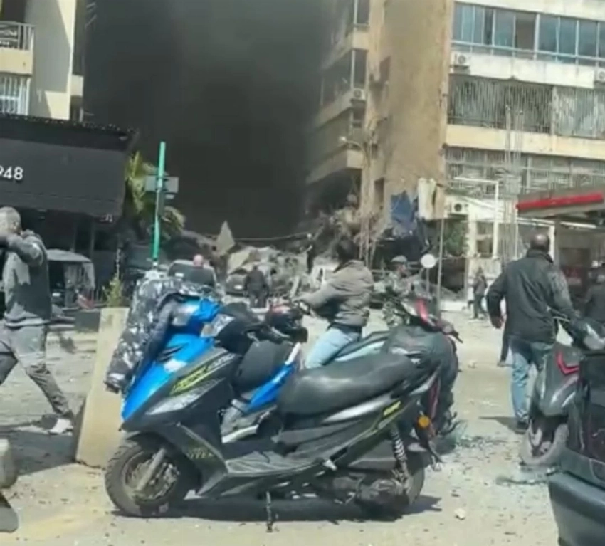 استهداف أحد المباني