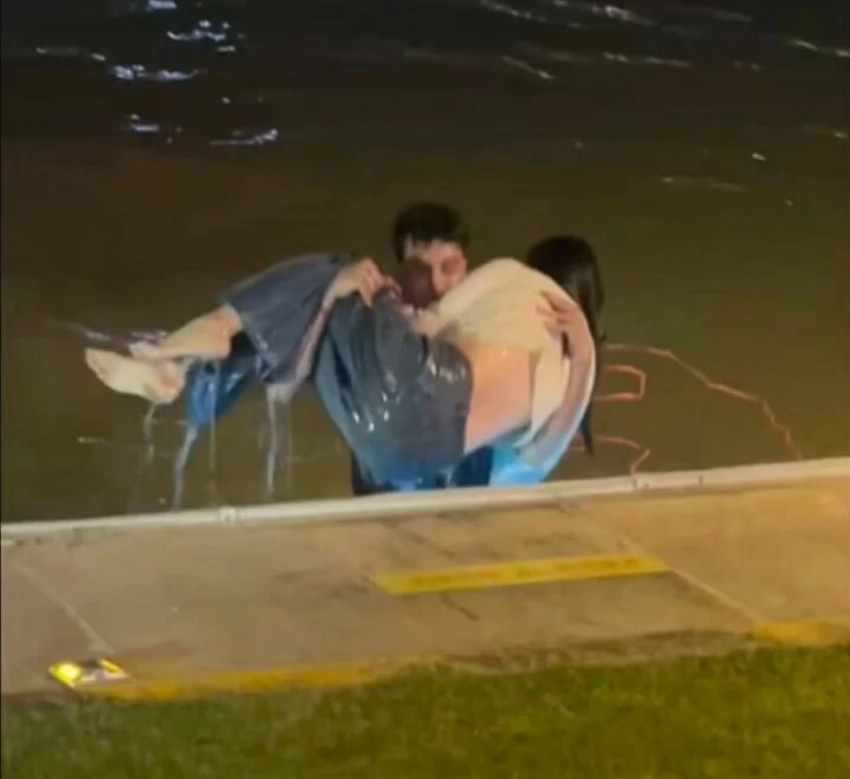 الطالب المغربي أيوب فاضل لحظة إنقاذ الطالبة الصينية