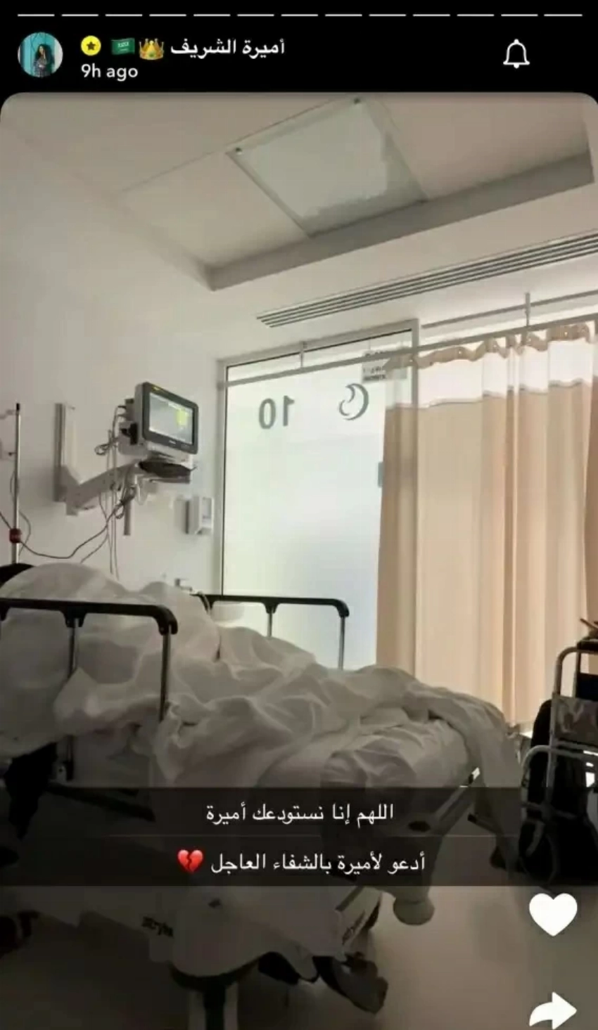 من سكينة المدينة إلى «السرير الأبيض».. صورة غامضة تثير القلق على أميرة الشريف