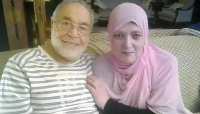 الفنانة المصرية المعتزلة شمس البارودي والفنان المصري الراحل حسن يوسف.