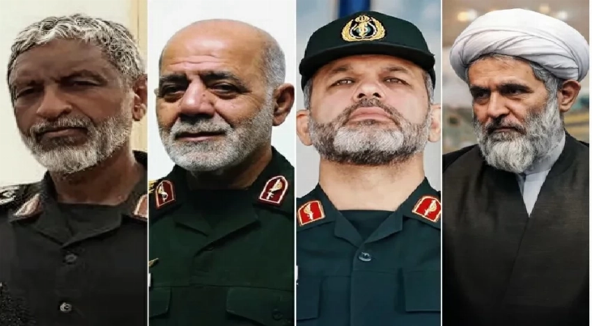 القادة الجدد في إيران من اليمين: حسين طائب وأحمد وحيدي وعلي عبد اللهي وعلي عظمائي .
