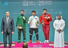 Aqeel Al Jassim winning the first silver medal for Saudi Arabia.