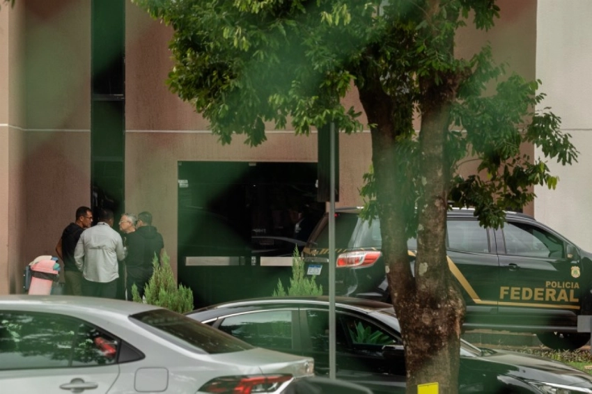 Brazilian Federal Police station where former Brazilian President Jair Bolsonaro is being detained in Brasilia, Brazil, 22 November 2025. (EPA)